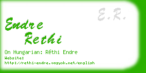 endre rethi business card