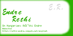 endre rethi business card